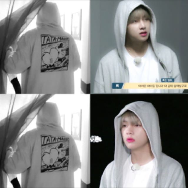 Taehyung tata hoodie Clearance