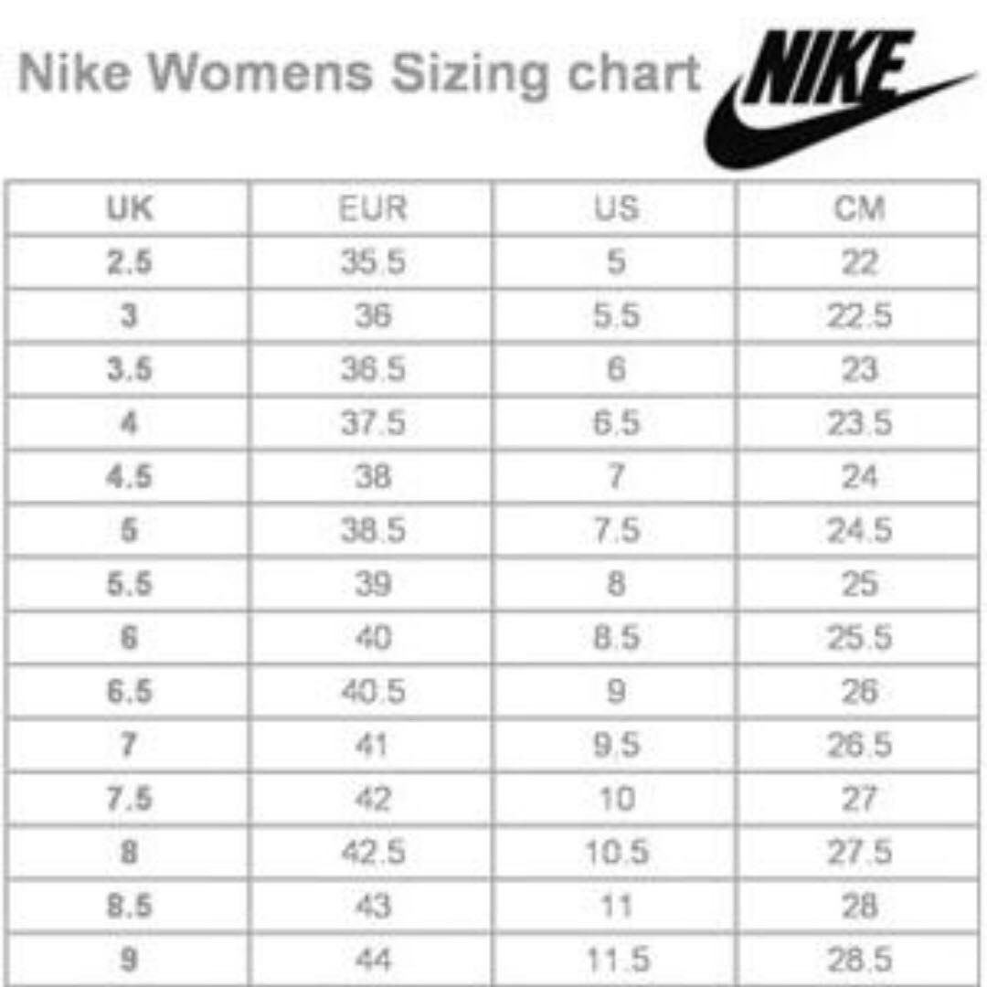 Кроссовки размер 6. 7.5 Us размер Nike. 9 5 Us размер Nike. 7.5 Uk Nike. Размерная сетка найк мужская обувь.