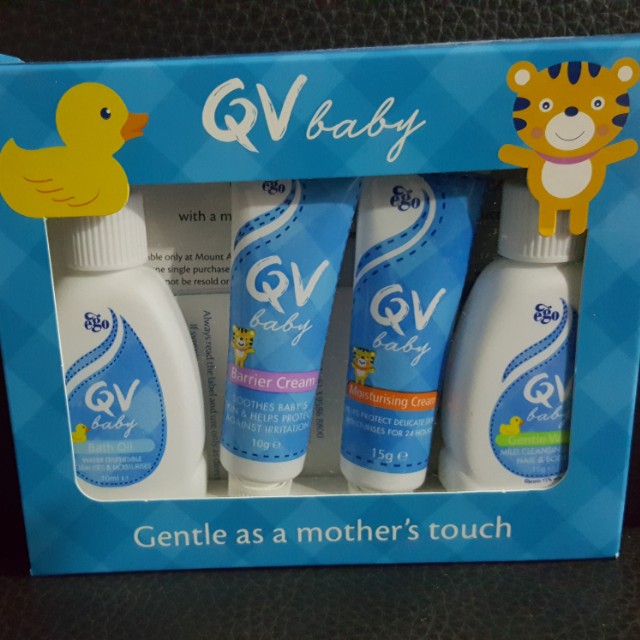 Qv Baby Set Bath Oil Barrier Cream Moisturing Cream And Gentle Wash On Carousell