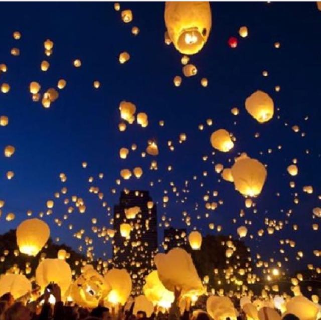 Set of 14 flying wishing paper lanterns, Furniture & Home Living, Home