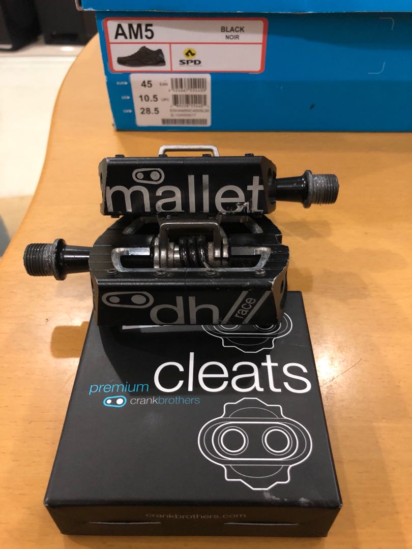 SPD Shimano AM5 + CrankBrothers DH Mallet Race (with premium cleats