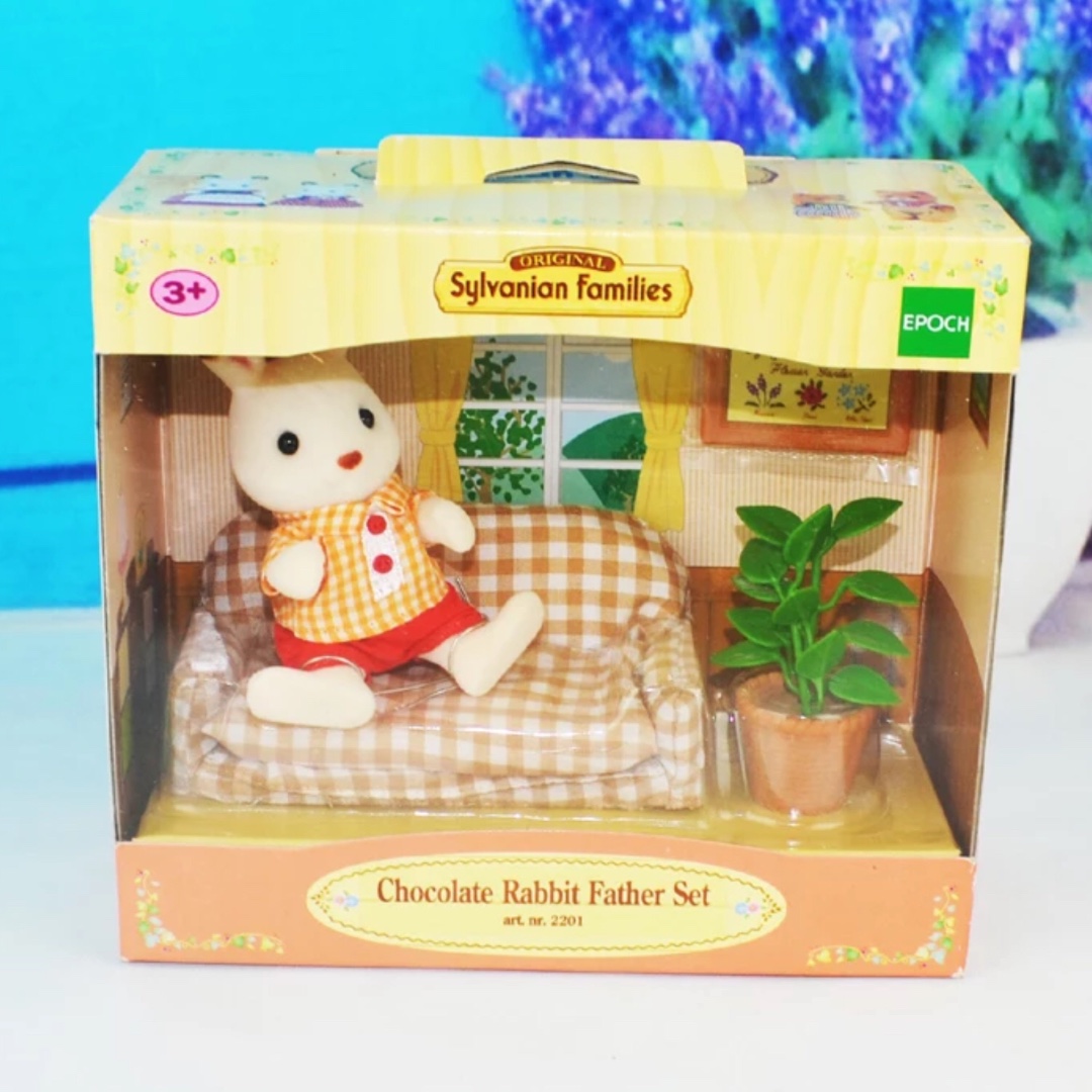 sylvanian families chocolate rabbit father set