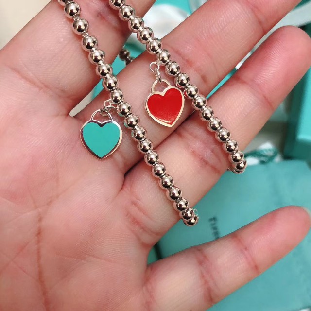 tiffany bracelet with red heart