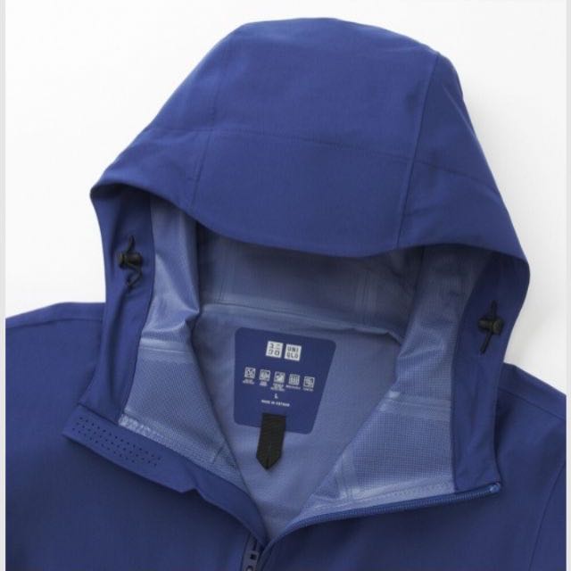 Men blocktech raincoat hooded parka hot sale