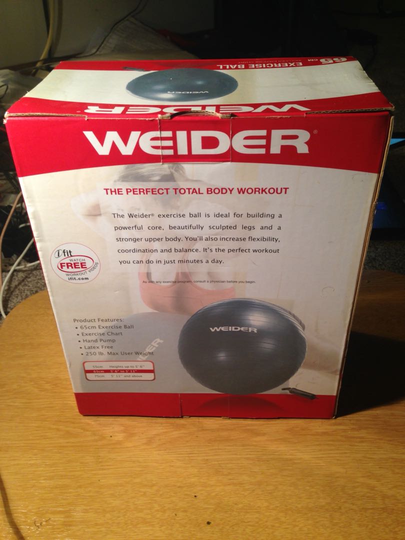Weider exercise ball on sale