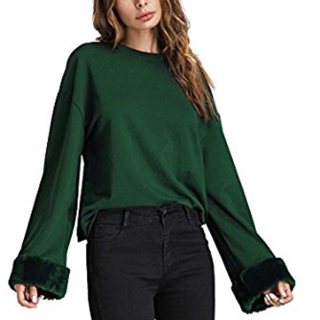 Zara Faux Fur Top Women s Fashion Tops Blouses on Carousell