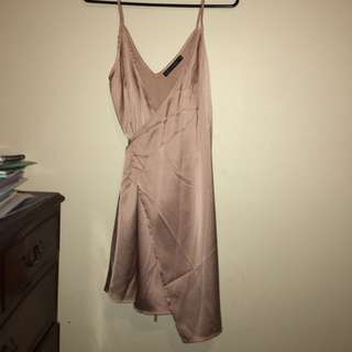 Blush silk wrap dreas