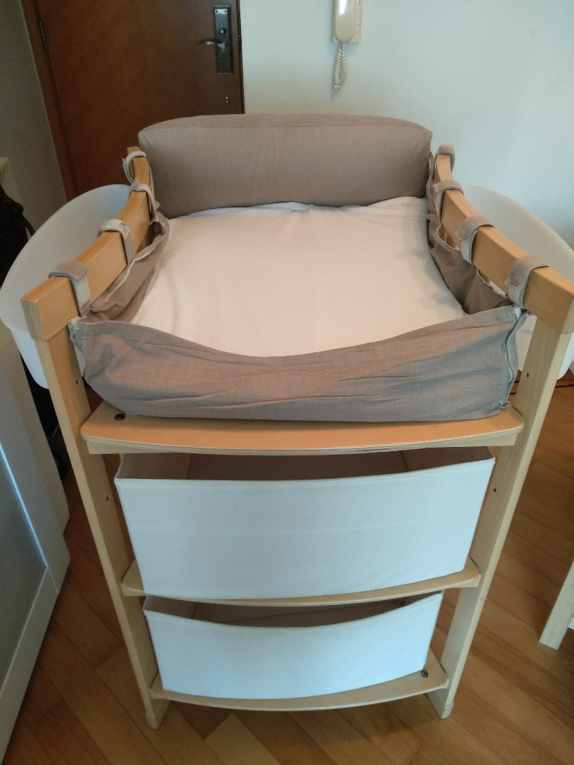changing table with shelves