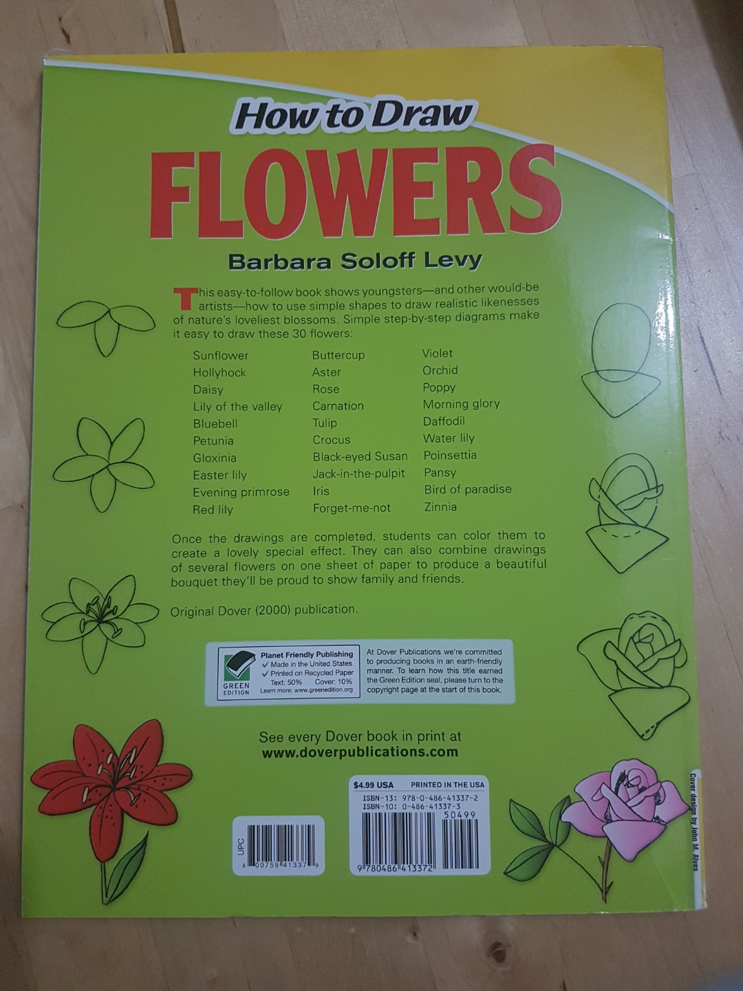 Book How To Draw Flowers By Barbara Soloff Levy Books