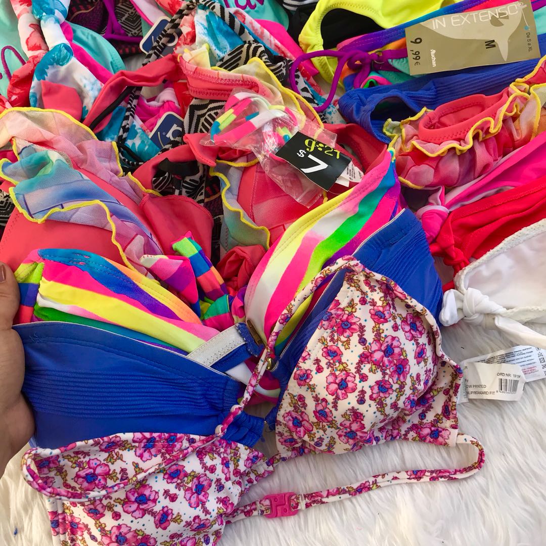 Brand new prepacked swimwear (Category: Bikinis & Swimsuits) located in Manila. Submitted by chatdv (Listing ID 158817296, Image 2). Description: 24 pcs All two piece mix and match Small medium large sizes.