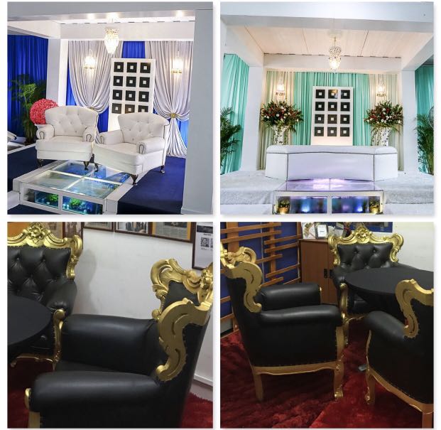 Dias Pillars With Set Of Fish Tank Not Including Dais Chair