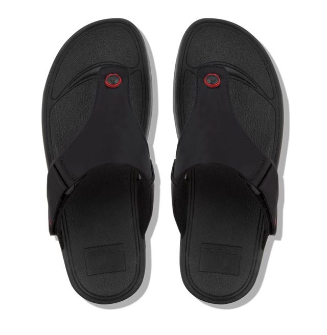 mens black flip flops size 11