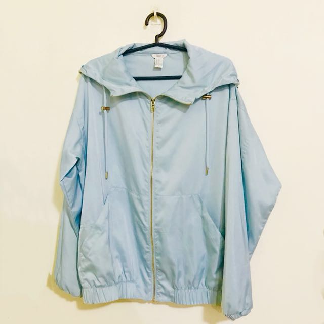 baby blue windbreaker jacket