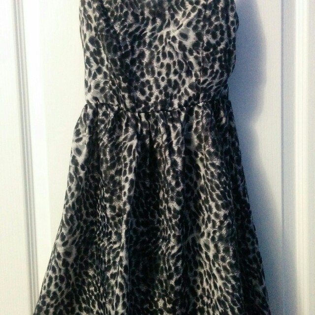 Uk2la Grey Leopard Print Dress Women S Fashion Clothes On Carousell