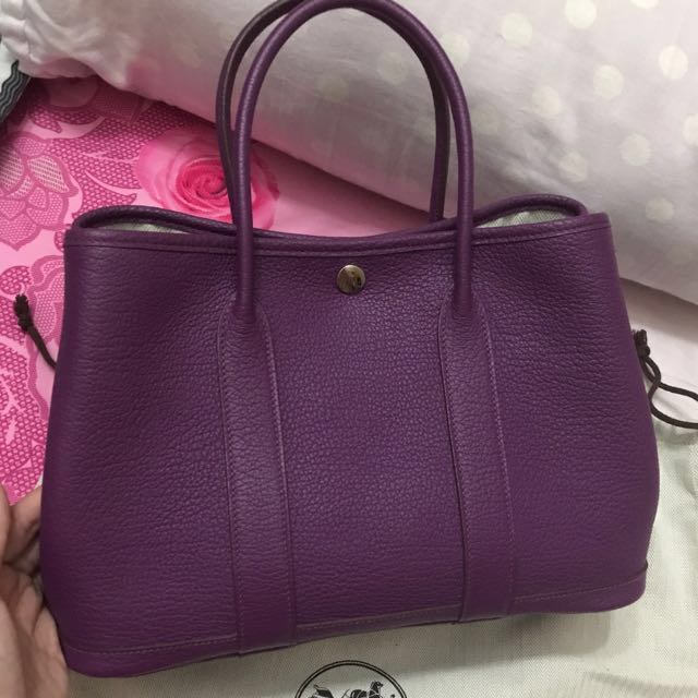 Hermes garden party 30 canvas, Luxury, Bags & Wallets on Carousell