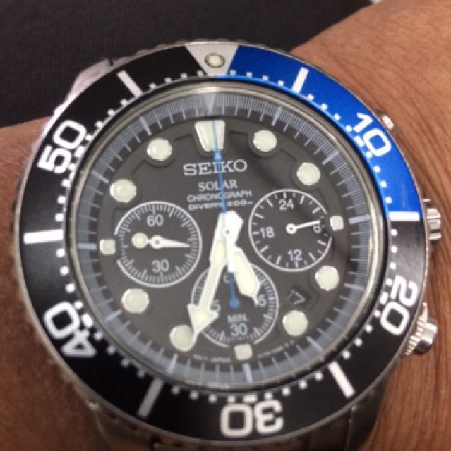 Seiko v 175 OADO divers chronograph solar air divers 200 m, Men's Fashion,  Watches & Accessories, Watches on Carousell