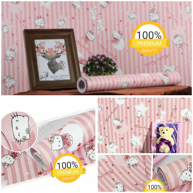 grosir murah wallpaper sticker dinding murah indah kartun anak garis
