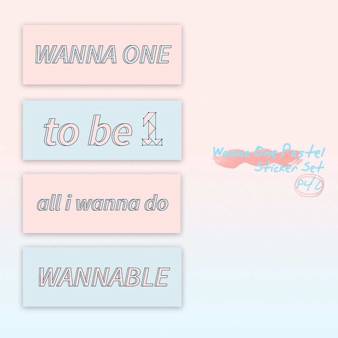 Wanna One Pastel Sticker Set K Wave On Carousell