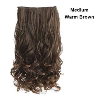 Medium brown 20” hair extensions