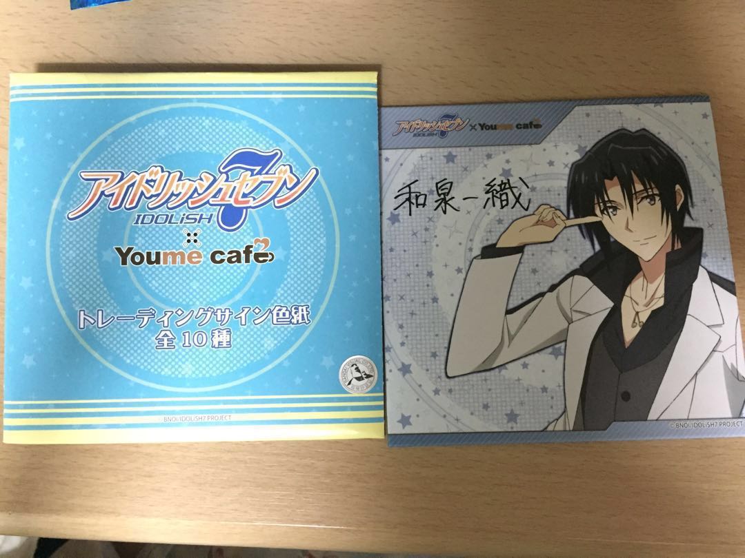 Idolish7 X Youme Cafe 和泉一織簽名版 興趣及遊戲 收藏品及紀念品 日本明星 Carousell