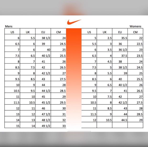 Buy > nike vs adidas shoe size chart > in stock