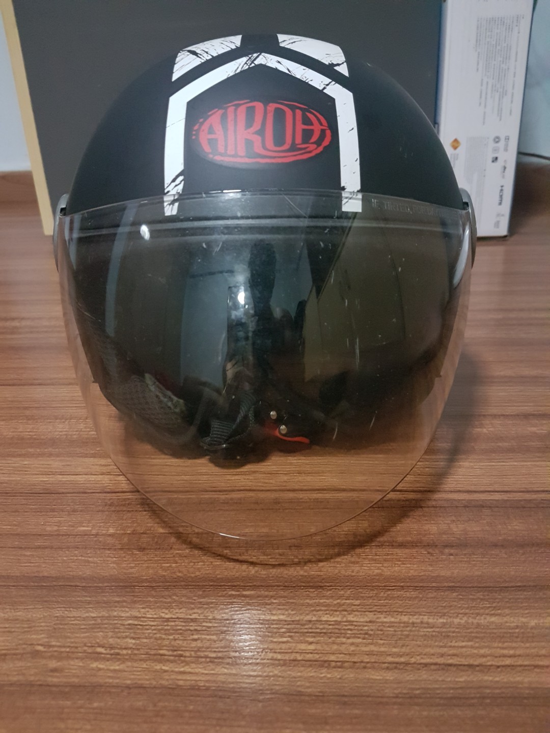 Airoh Malibu Panzer Helmet, Motorcycles, Motorcycle Accessories on Carousell