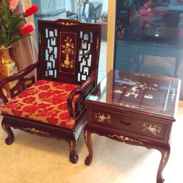 Antique Rosewood Tables & Chairs, Furniture & Home Living, Furniture