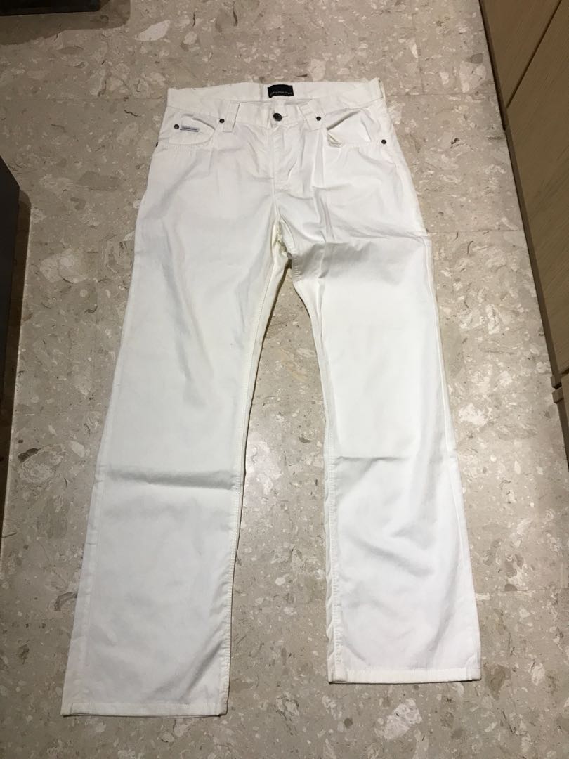 white calvin klein pants