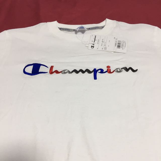 champion white tee shirt