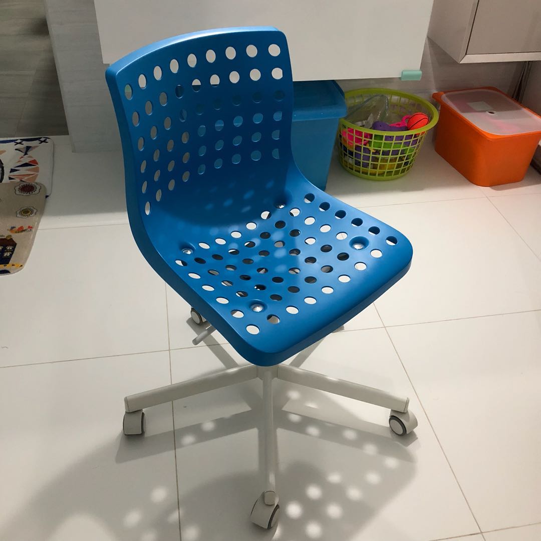 IKEA Swivel Chair Blue, Furniture & Home Living, Furniture, Chairs on