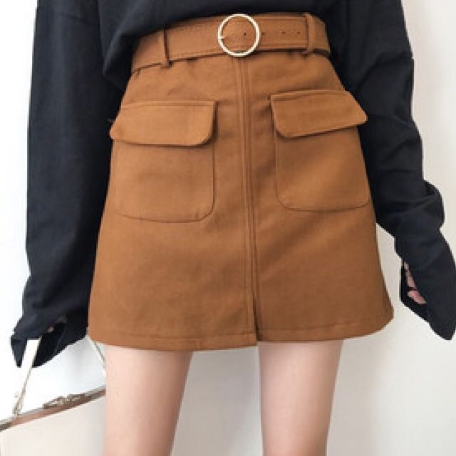 brown skirt