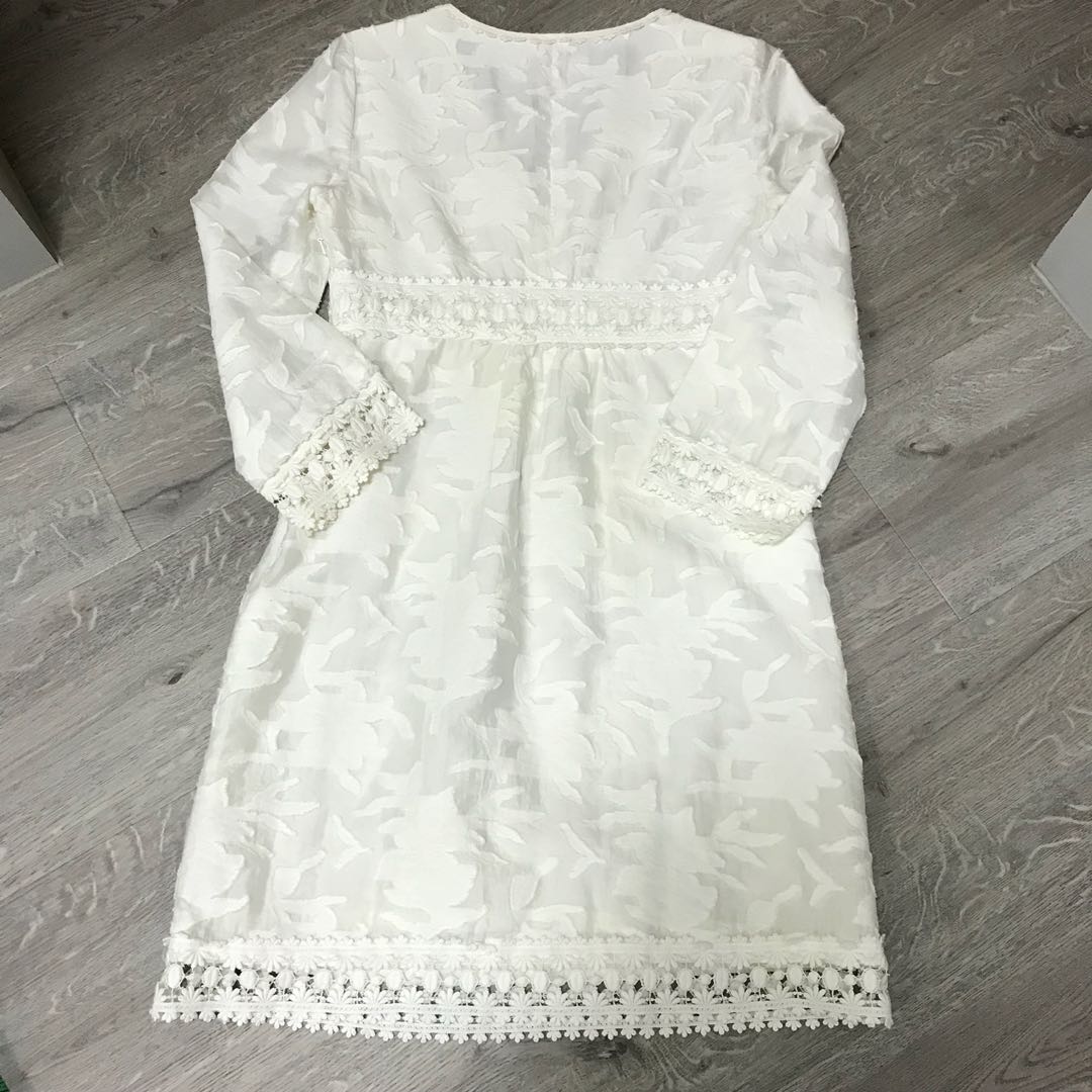 michael kors white crochet dress