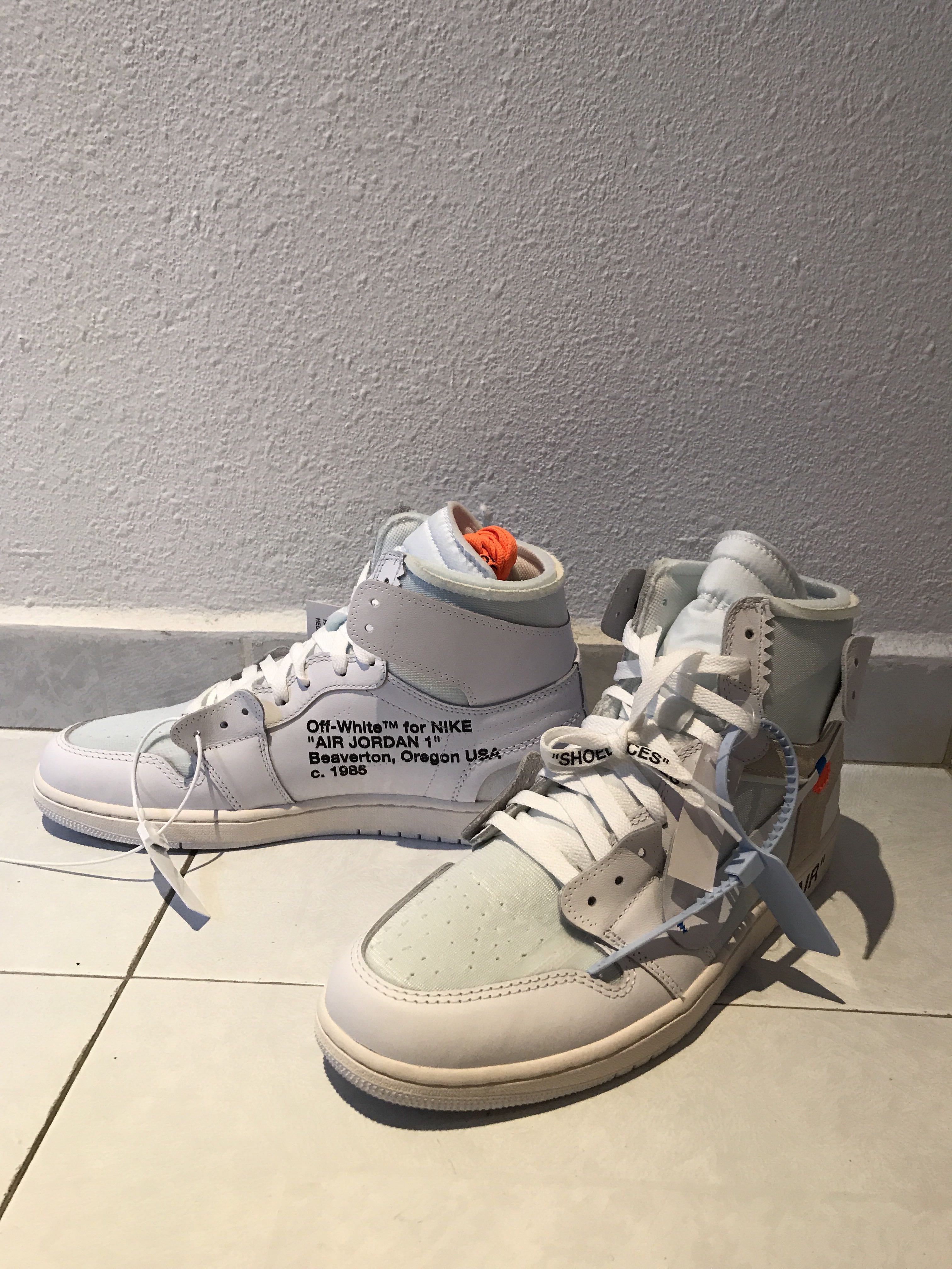 Air jordan 1 high trainers Nike x Off-White Blue size 44 EU in Other -  33746596