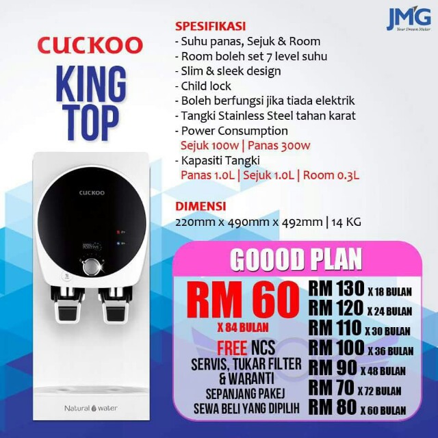 Only Rm60 Cuckoo Water Purifier King Top Kitchen Appliances On Carousell