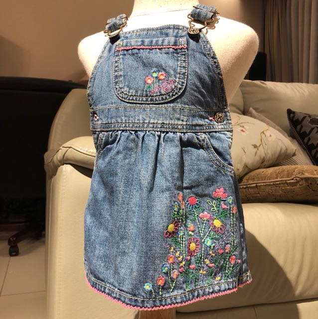 girls jean jumper dress