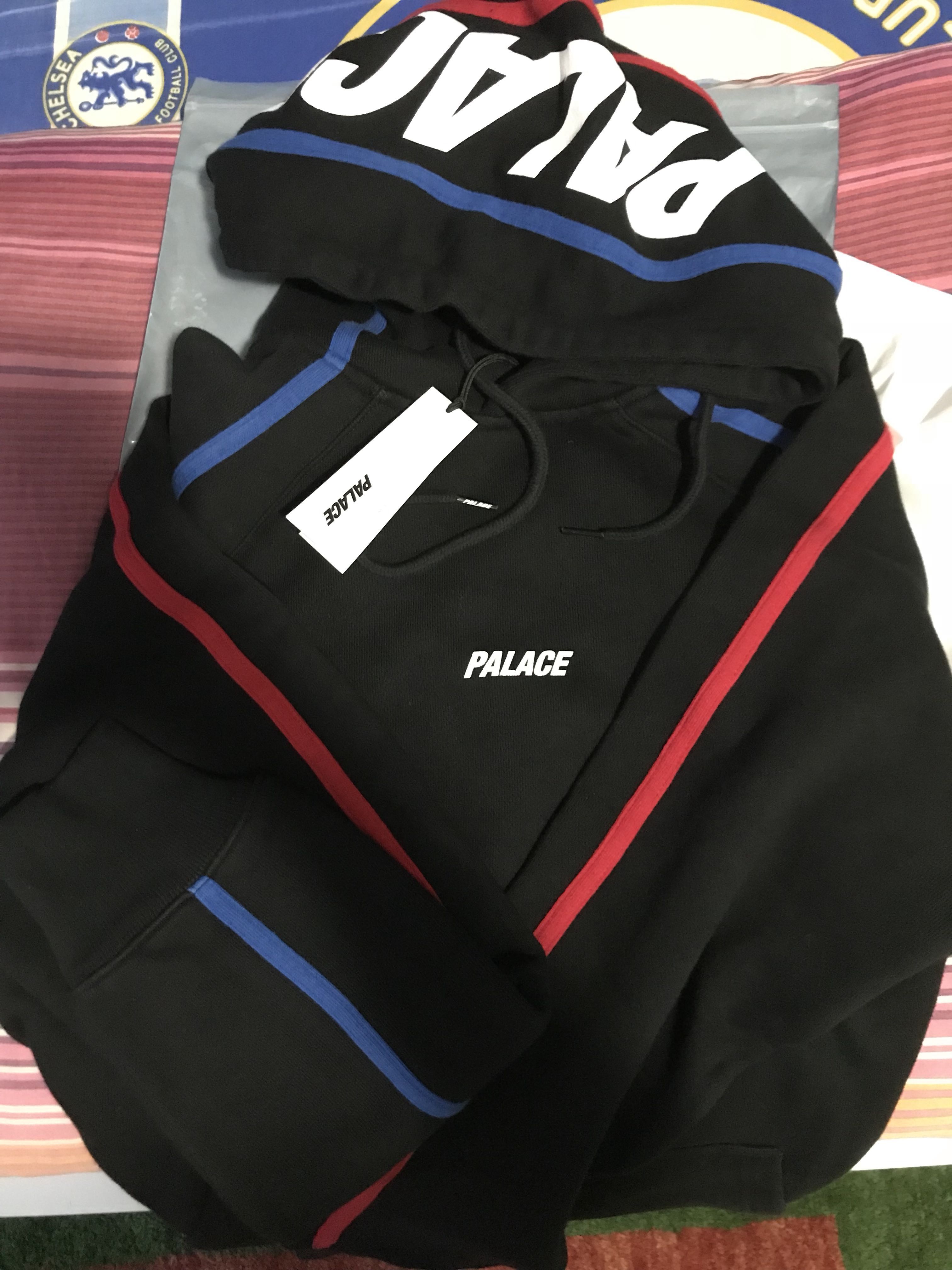 palace s line hoodie black