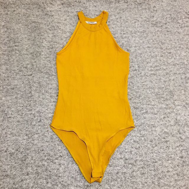 zara yellow bodysuit