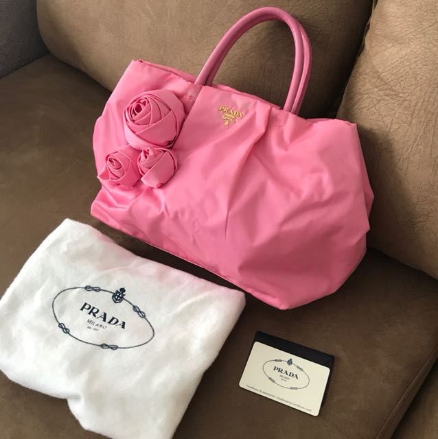 Prada Fuchsia Big Bag, Luxury, Bags & Wallets on Carousell