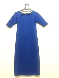 Dress biru bodycon