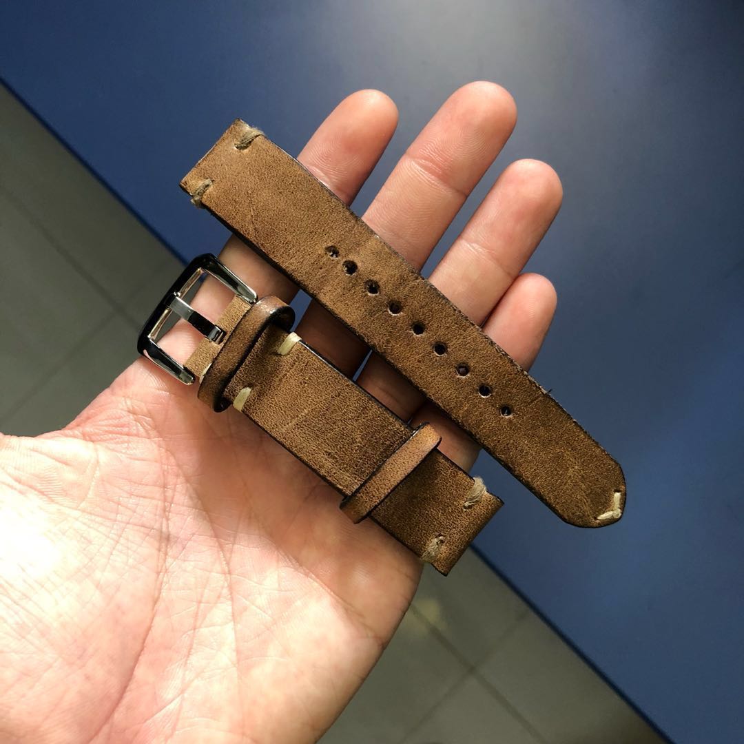 18mm Lug Width Vintage Distressed Calf Leather Watch Strap Luxury Watches on Carousell