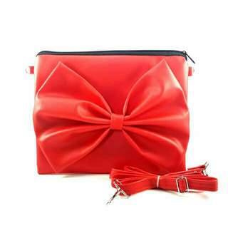Reprice : abisin stok Sling bag ribbon pita 🎀 baru