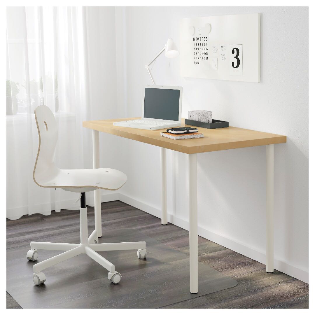 3 WHITE SCREW IN TABLE LEGS IKEA ADILS AVAILABLE, Furniture & Home