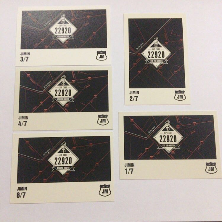 JIMIN 2nd Muster Zipcode 22920 Photocards, Hobbies & Toys 