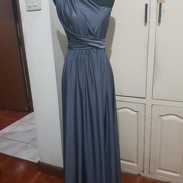 metallic infinity dress