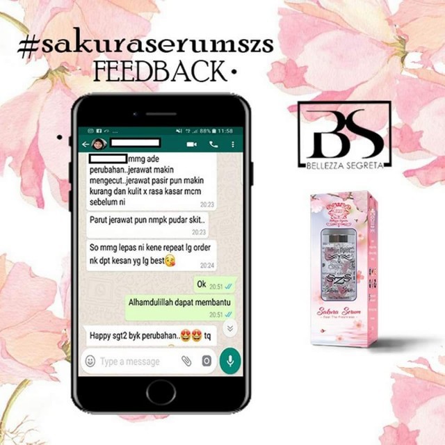 Multi Serum (Category: Makeup) located in Singapore. Submitted by beautycreation (Listing ID 159138201, Image 3). Description: SAKURASERUM READY STOCK 😇😇😇 IT CAN BE USE AS MAKE BASE . #FEELTHEFRESHNESS 🌸 . Function Sakura Serum 👇👇👇 🌸Anti Aging 🌸Anti Acne 🌸Brightening 🌸Hydrating 🌸Repairing ❗️❗️❗️WHAT IS SAKURA SERUM? CAN MAKE SKIN MORE PRETTY? IS IT DENGEROUS? HAAAA... IF YOU NOT SURE, PLEASE GOOGLE - THE BENEFIT OF SAKURA SERUM TO THE