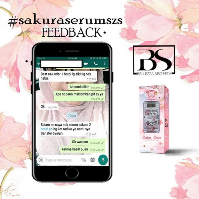 Multi Serum (Category: Makeup) located in Singapore. Submitted by beautycreation (Listing ID 159138201, Image 4). Description: SAKURASERUM READY STOCK 😇😇😇 IT CAN BE USE AS MAKE BASE . #FEELTHEFRESHNESS 🌸 . Function Sakura Serum 👇👇👇 🌸Anti Aging 🌸Anti Acne 🌸Brightening 🌸Hydrating 🌸Repairing ❗️❗️❗️WHAT IS SAKURA SERUM? CAN MAKE SKIN MORE PRETTY? IS IT DENGEROUS? HAAAA... IF YOU NOT SURE, PLEASE GOOGLE - THE BENEFIT OF SAKURA SERUM TO THE