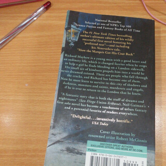 Neil Gaiman Neverwhere Books Stationery Books On Carousell