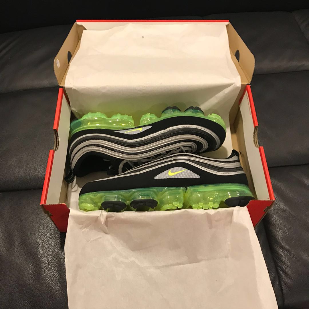 Nike Air vapormax 97 black volt silver Women s Fashion