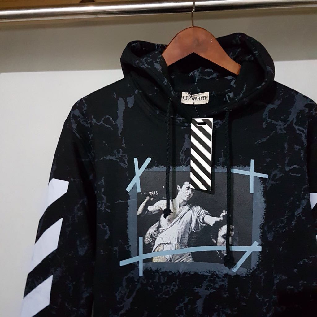 off white marble hoodie