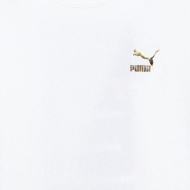 Puma white and gold t shirt Men s Fashion Tops Sets Tshirts